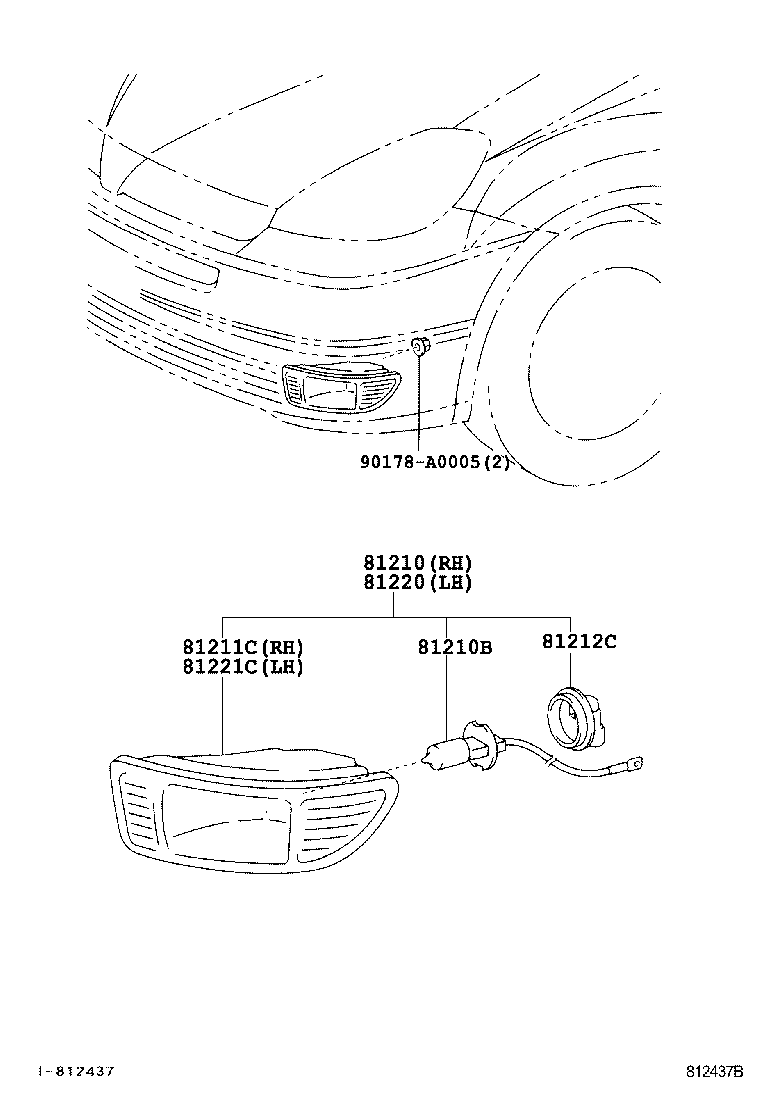 TOYOTA 9008081084 - Kvēlspuldze, Miglas lukturis ps1.lv