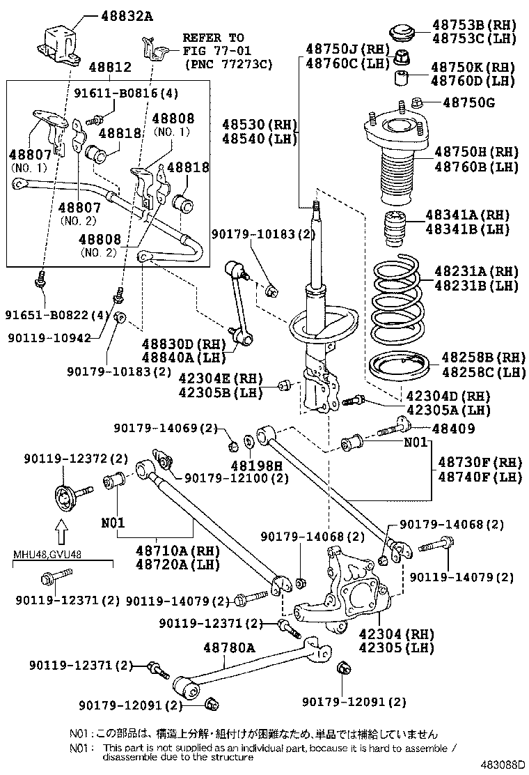 TOYOTA 48780-48081 - Neatkarīgās balstiekārtas svira, Riteņa piekare ps1.lv