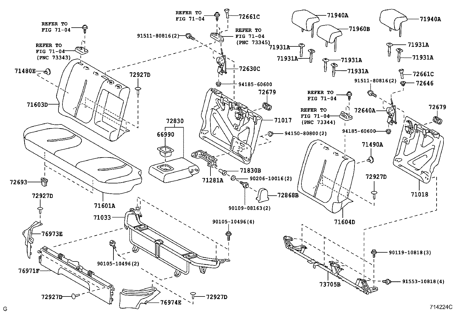 TOYOTA 9046709050 - Fiksējošo skavu komplekts, Virsbūve ps1.lv