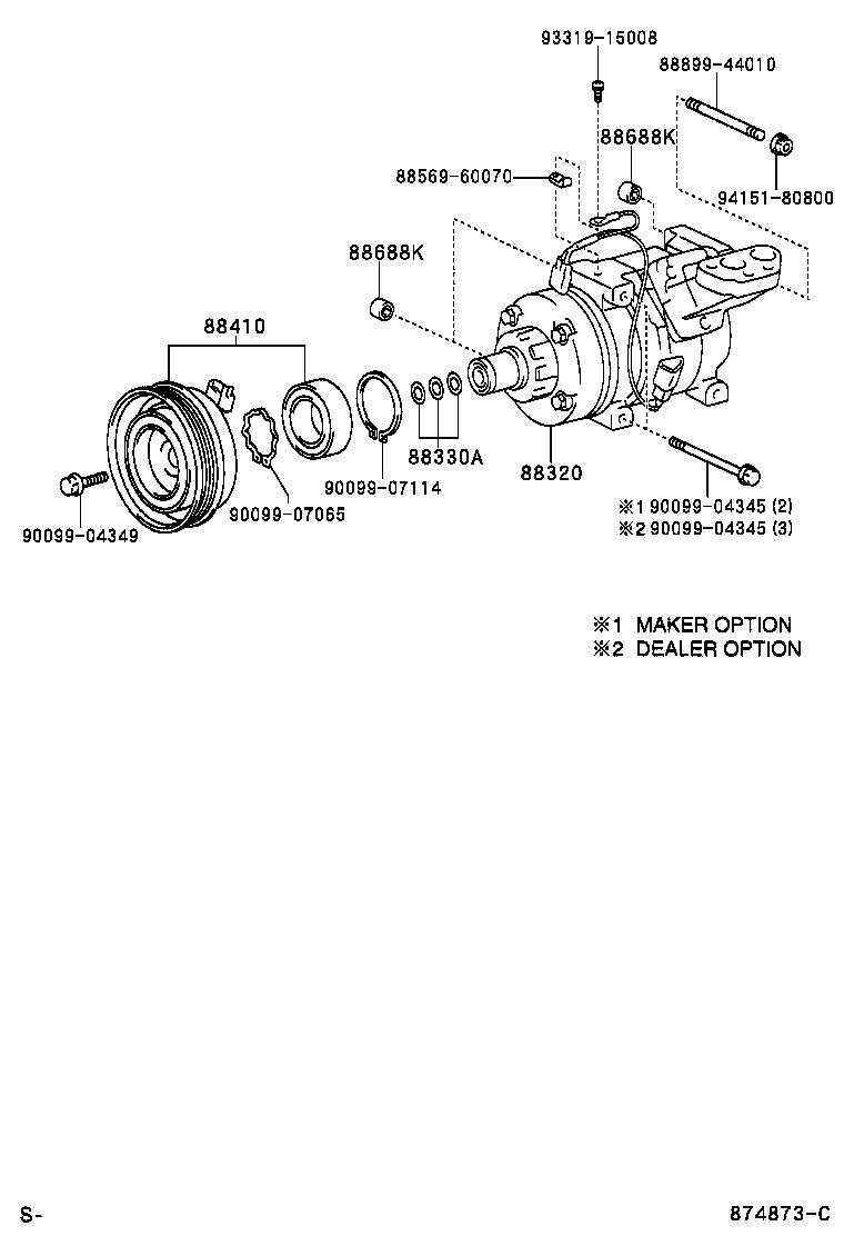 TOYOTA 88410-28230 - Kompresors, Gaisa kond. sistēma ps1.lv