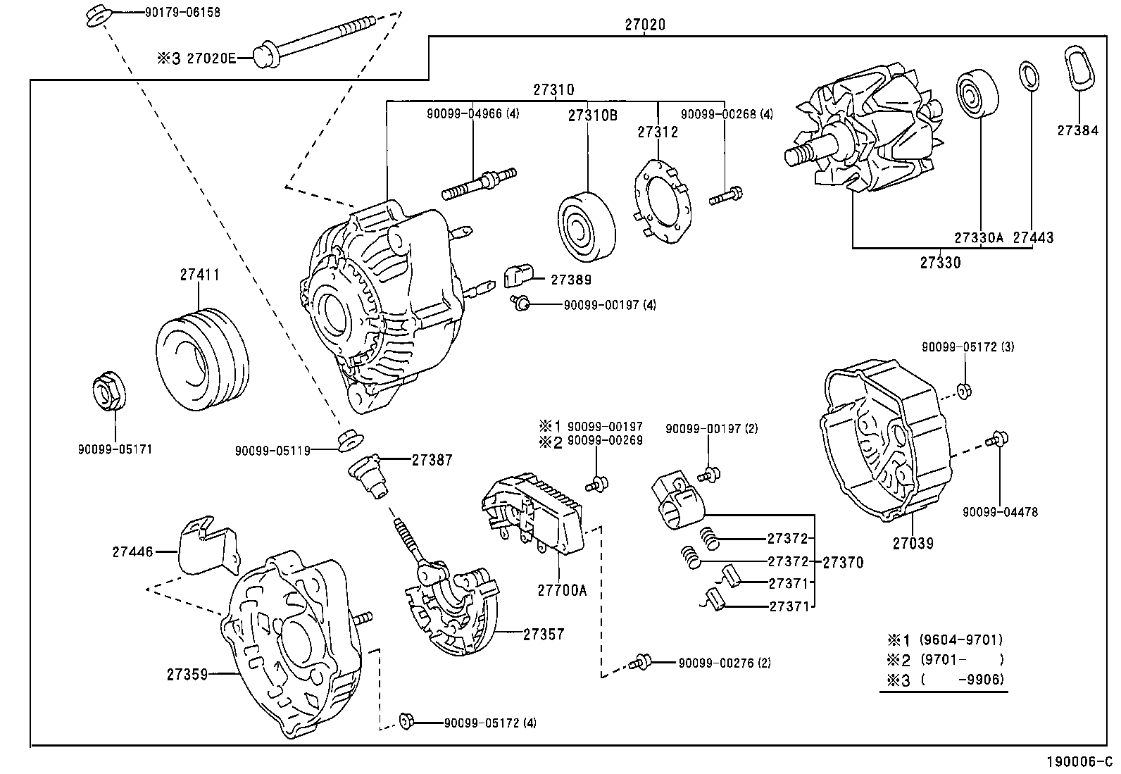 TOYOTA 27060-67110 - Ģenerators ps1.lv