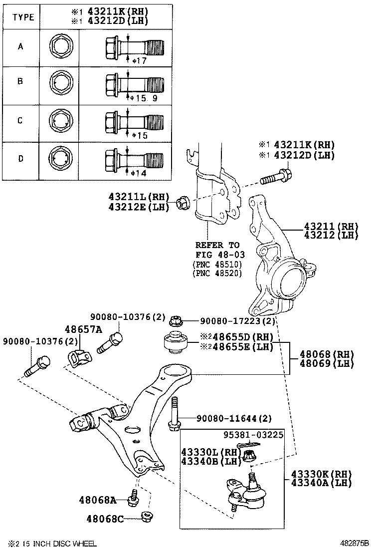 LEXUS 48069-06070 - Piekare, Šķērssvira ps1.lv