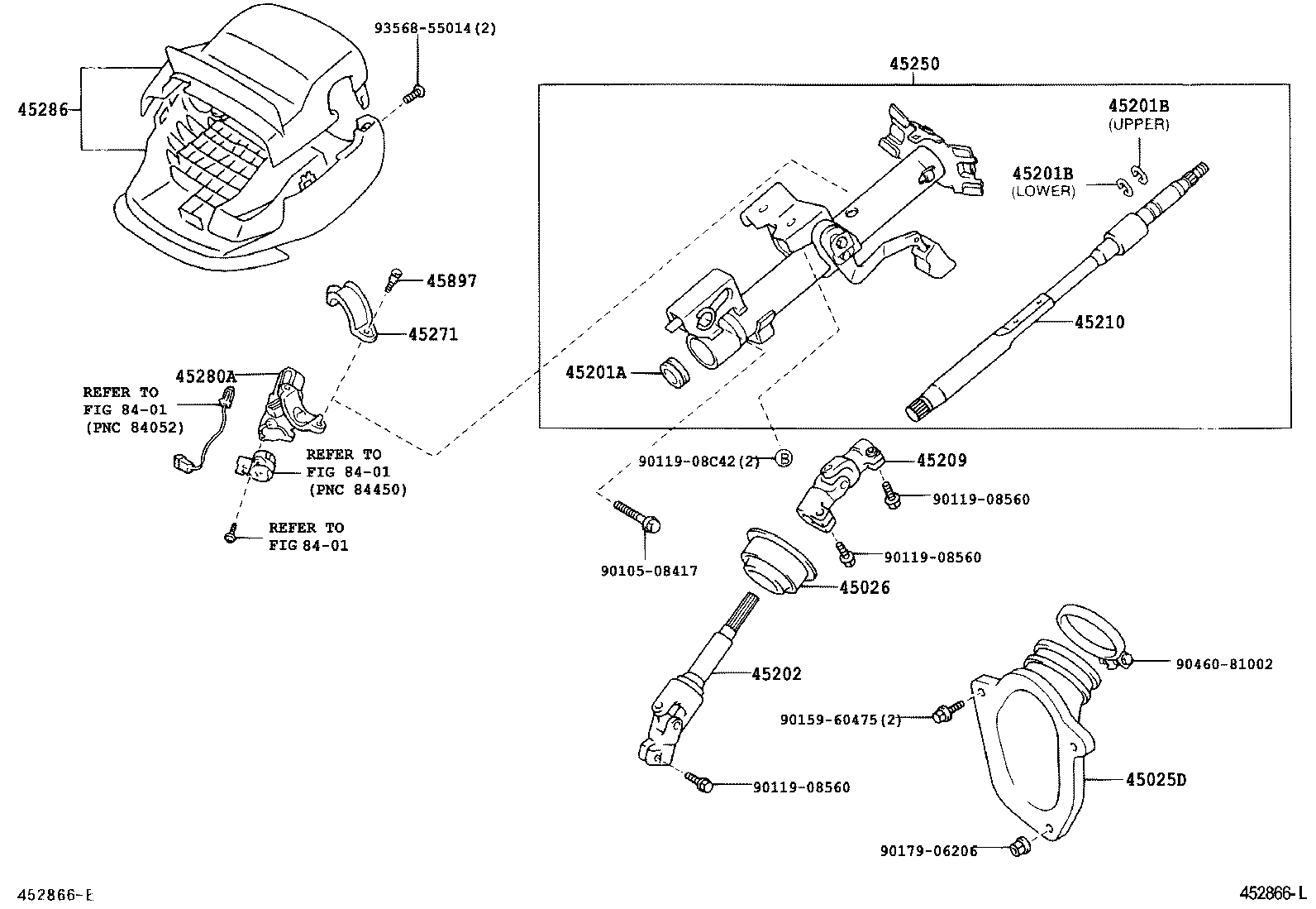 Daihatsu 45209-33010 - Šarnīrs, Stūres sviras vārpsta ps1.lv