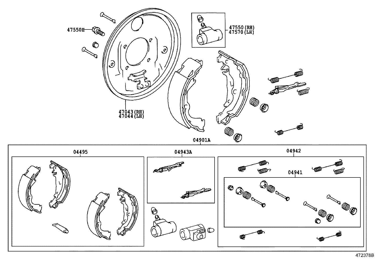 TOYOTA 04495-0D020 - Bremžu loku komplekts ps1.lv