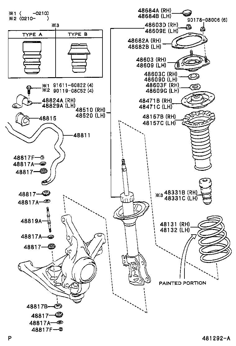 TOYOTA 481570D010 - Putekļu aizsargkomplekts, Amortizators ps1.lv