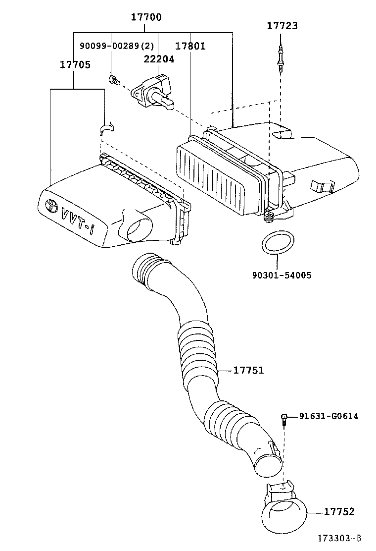 Alfa Romeo 17801-23030 - Gaisa filtrs ps1.lv