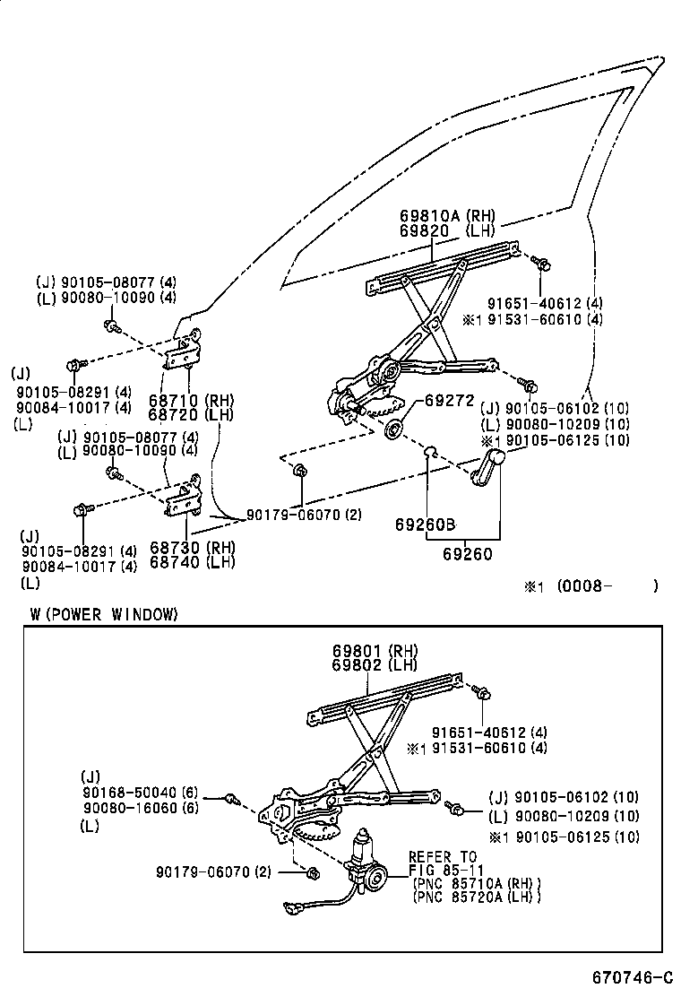 TOYOTA 69810-12560 - Stikla pacelšanas mehānisms ps1.lv