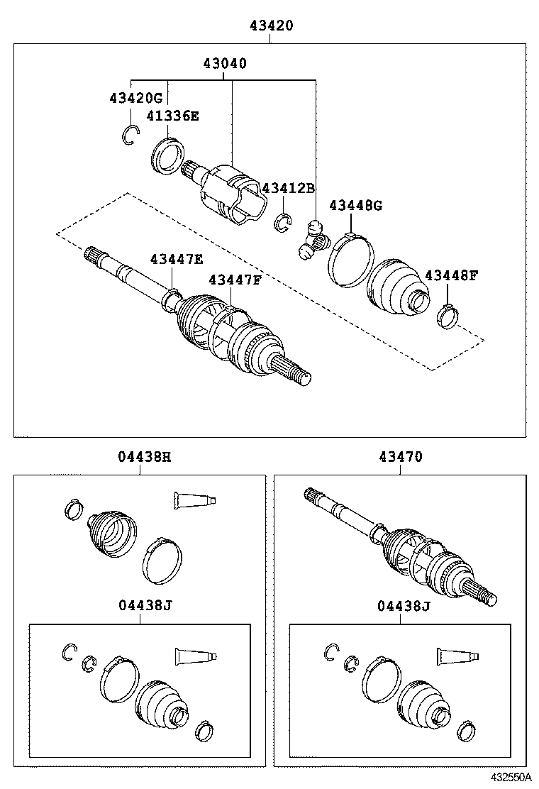 TOYOTA 044280H010 - Putekļusargs, Piedziņas vārpsta ps1.lv