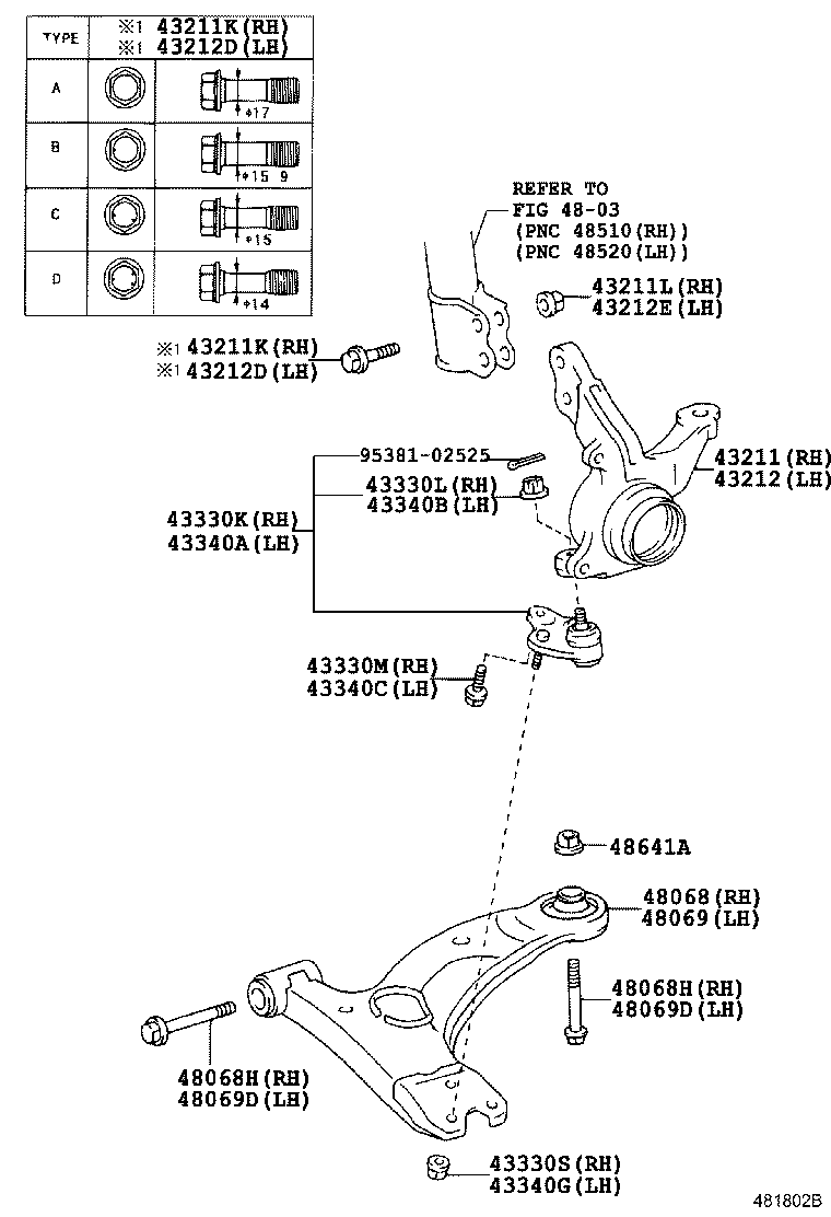 Suzuki 48068-0F010* - Piekare, Šķērssvira ps1.lv