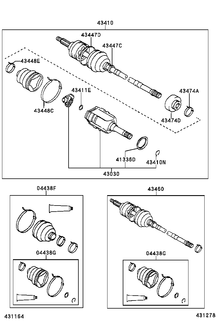 TOYOTA 0443702260 - Putekļusargs, Piedziņas vārpsta ps1.lv