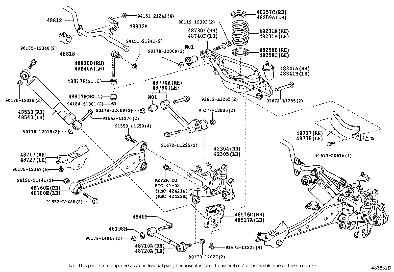 TOYOTA 4853142340 - Amortizators ps1.lv