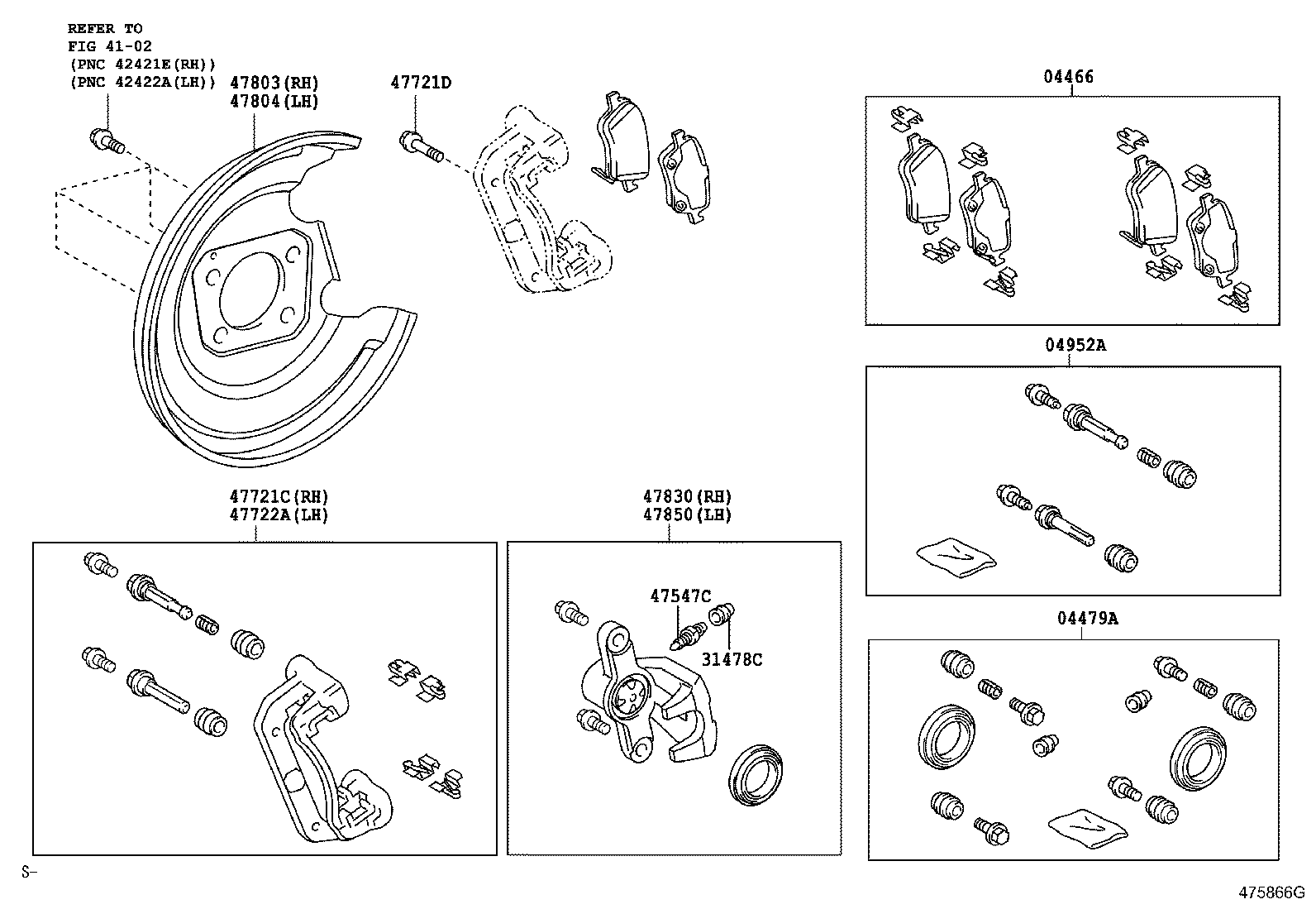 Daihatsu 4785002100 - Remkomplekts, Bremžu suports ps1.lv