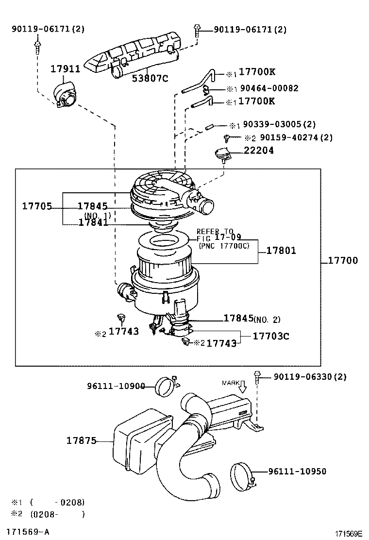 Opel 17801-17020 - Gaisa filtrs ps1.lv