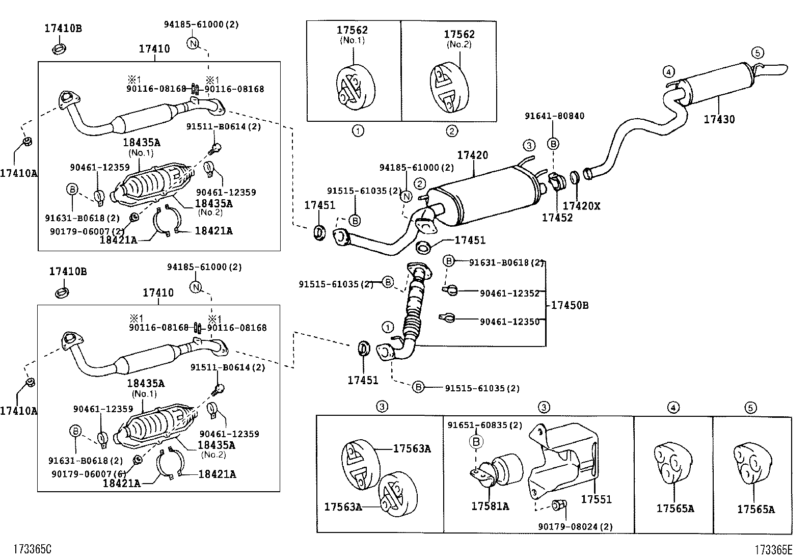 TOYOTA 9091706065 - Blīve, Izplūdes caurule ps1.lv