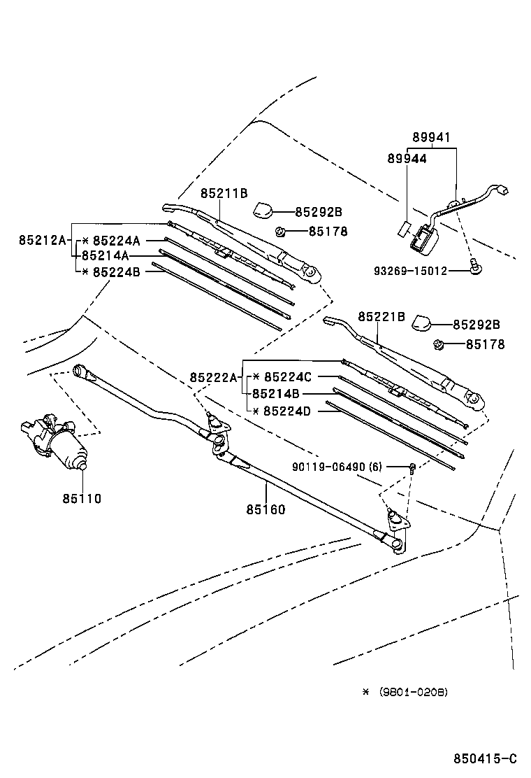 LEXUS 85212-60171 - Stikla tīrītāja slotiņa ps1.lv