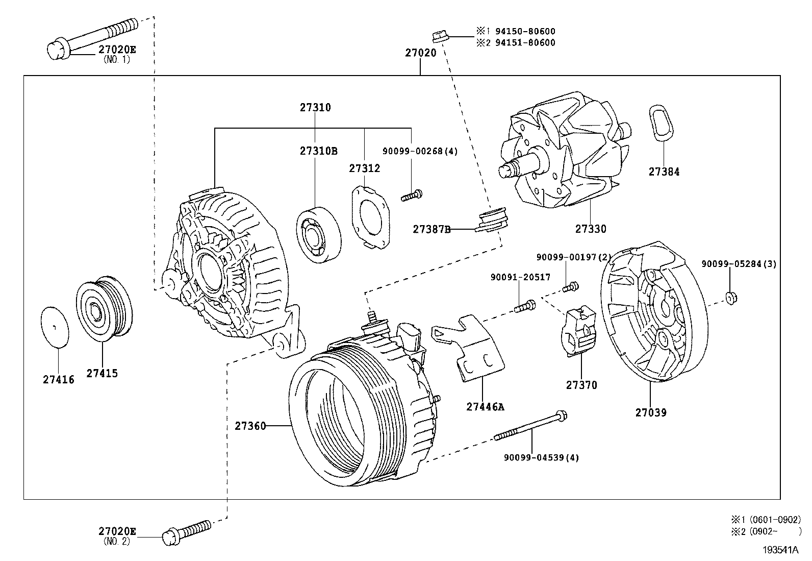 Daihatsu 27415-0W040 - Piedziņas skriemelis, Ģenerators ps1.lv