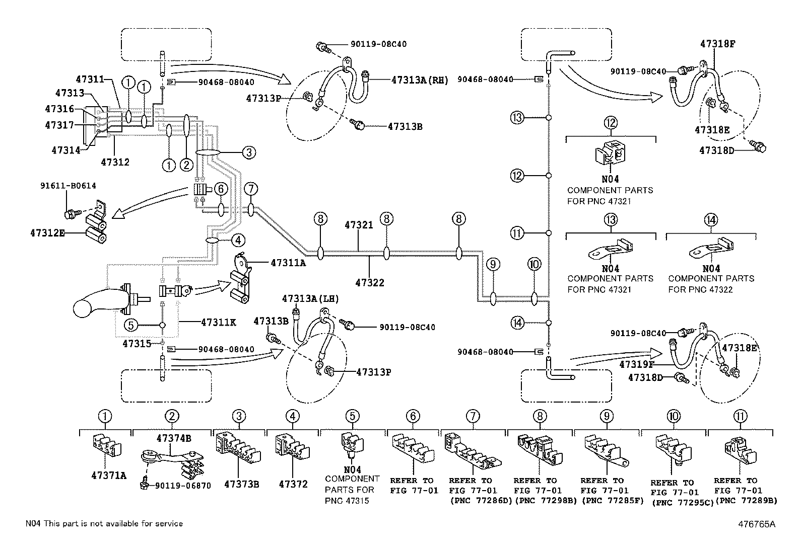 TOYOTA 90947-02F61 - Bremžu šļūtene ps1.lv