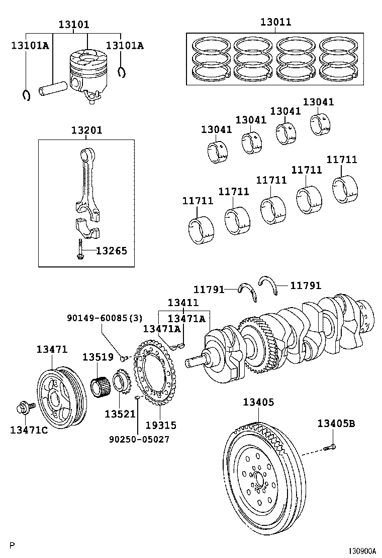 TOYOTA 13450-0R010 - Spararats ps1.lv