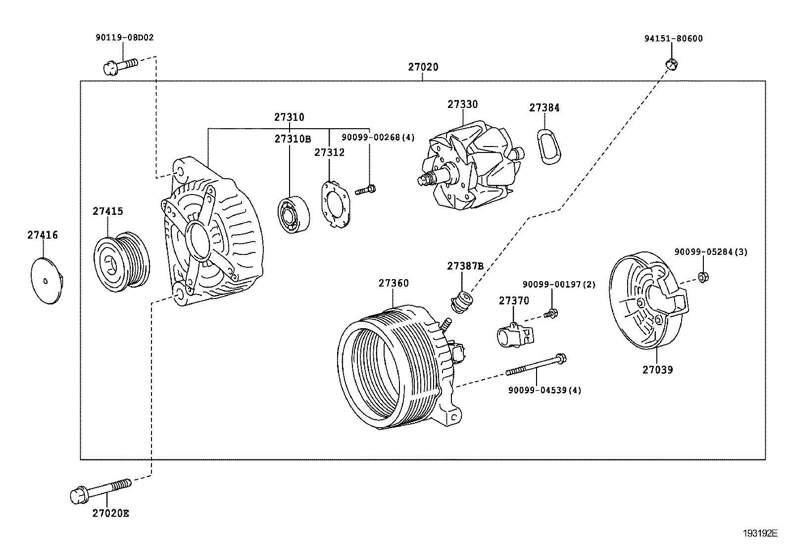 TOYOTA 2706033100 - Ģenerators ps1.lv