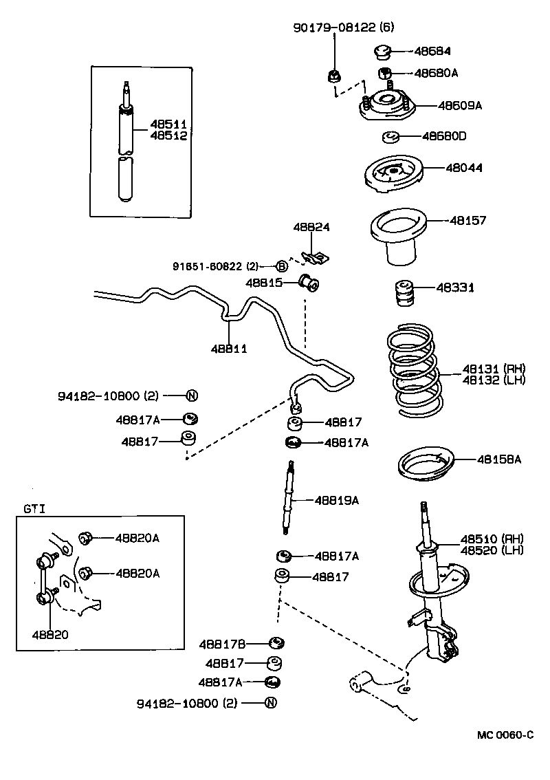 TOYOTA 48520-12401 - Amortizators ps1.lv