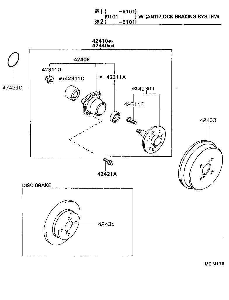 Suzuki 42409-19015 - Riteņa rumbas gultņa komplekts ps1.lv