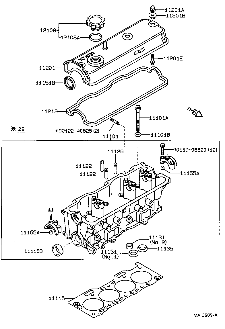 TOYOTA 11213-10011 - Blīve, Motora bloka galvas vāks ps1.lv