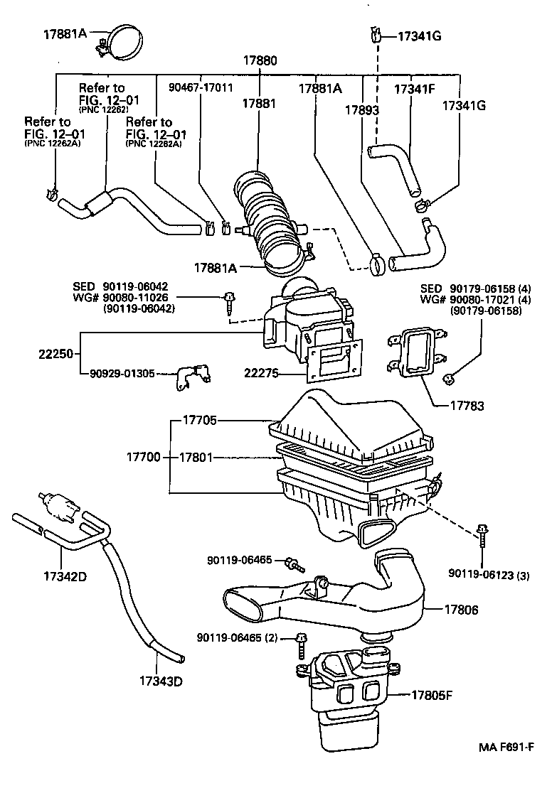 LEXUS 1780103010 - Gaisa filtrs ps1.lv