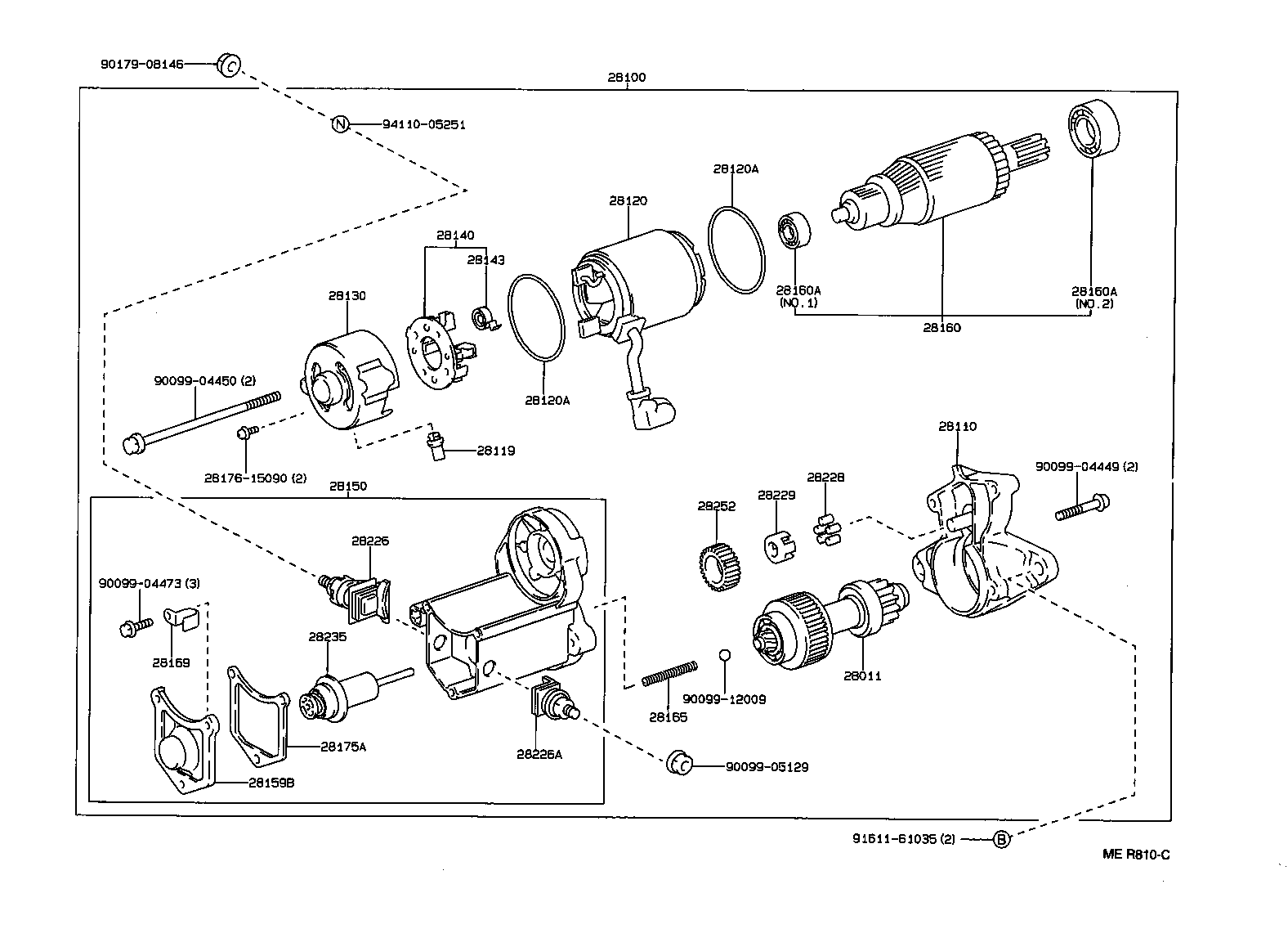 TOYOTA 28120-74070 - Ierosmes tinums, Starteris ps1.lv