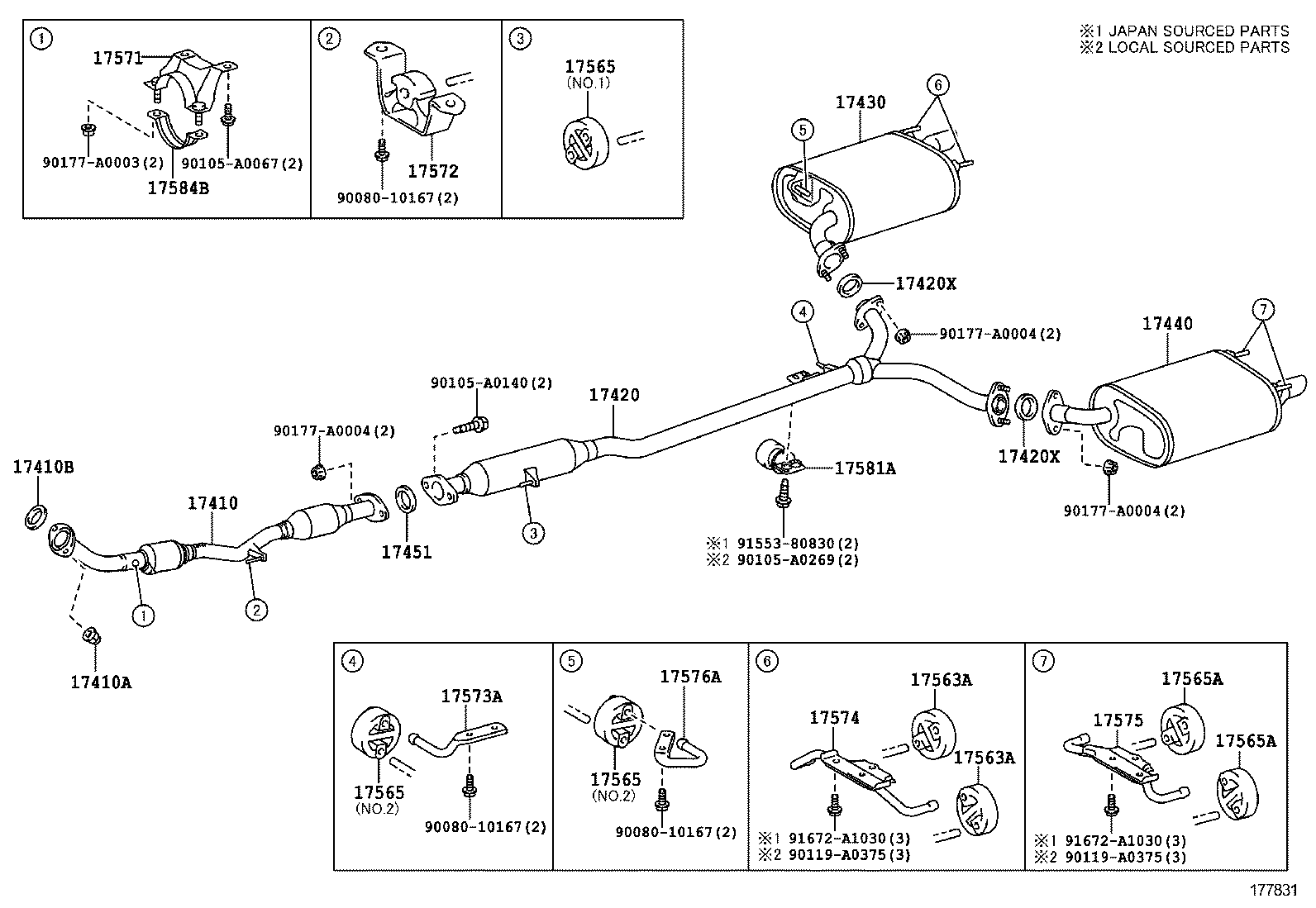 LEXUS 90080-43033 - Blīvgredzens, Izplūdes caurule ps1.lv