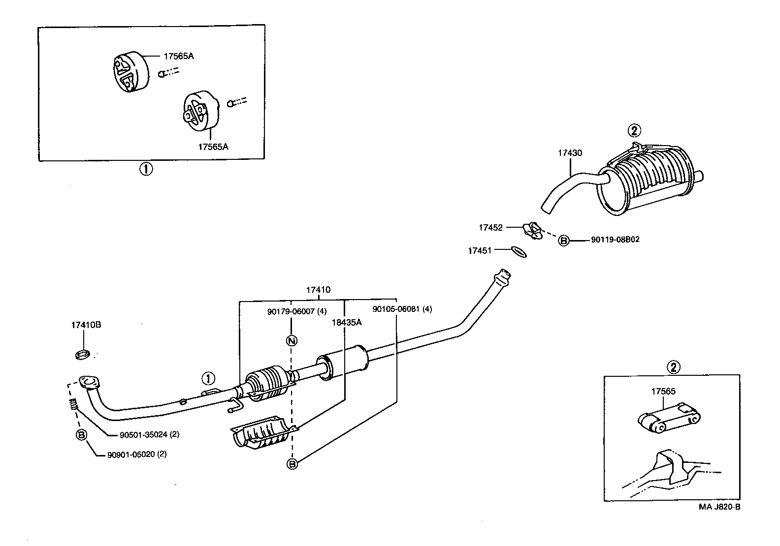 TOYOTA 17451-11010 - Blīvgredzens, Izplūdes caurule ps1.lv