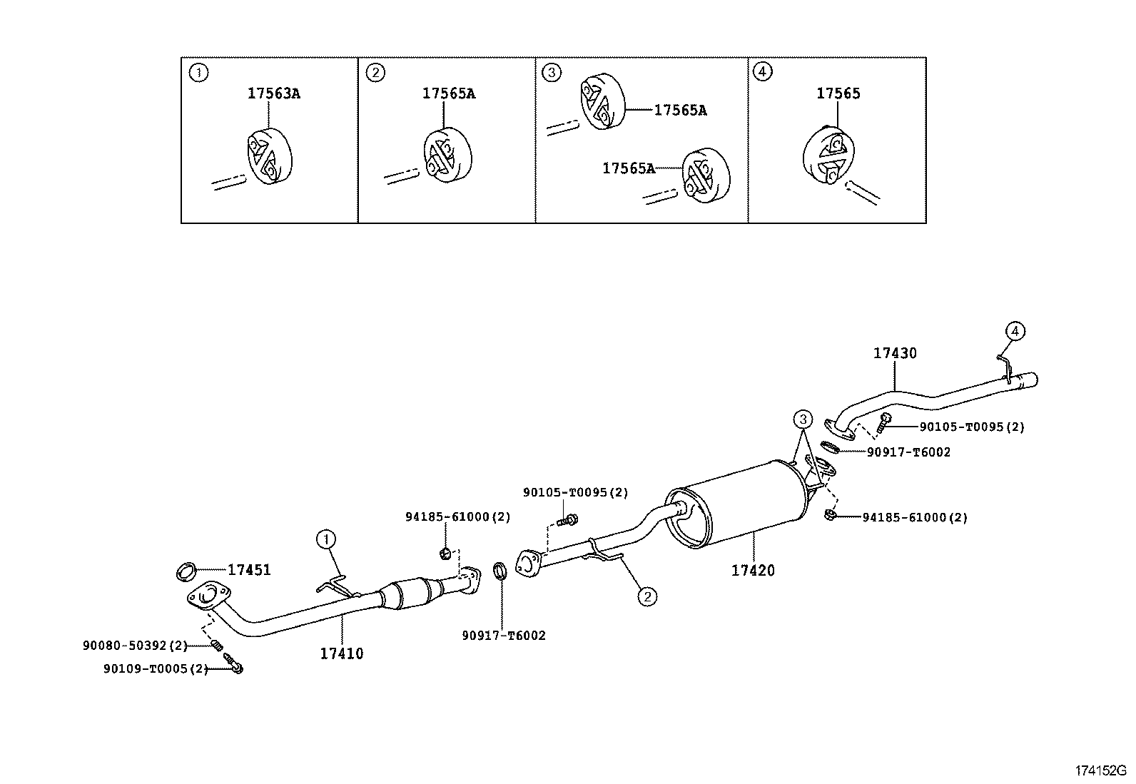 TOYOTA 17565-0M010 - Bukse, Stabilizators ps1.lv