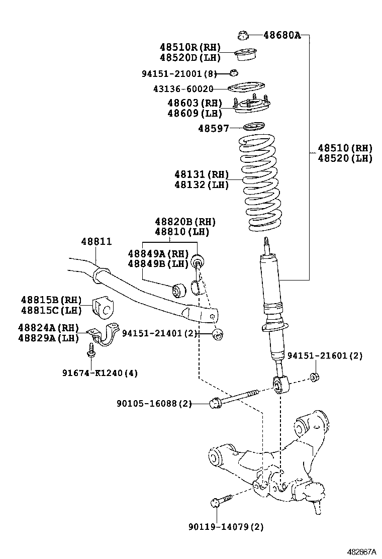 TOYOTA 48810 60050 - Stiepnis / Atsaite, Stabilizators ps1.lv