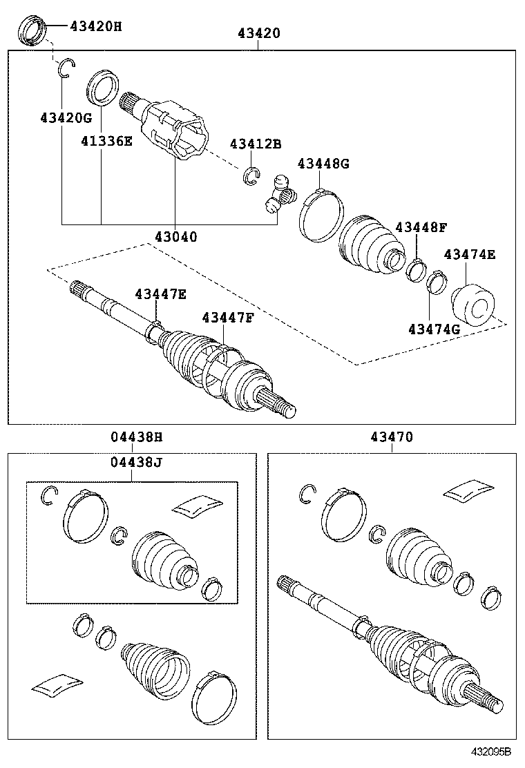 TOYOTA 43470-80250 - Šarnīru komplekts, Piedziņas vārpsta ps1.lv