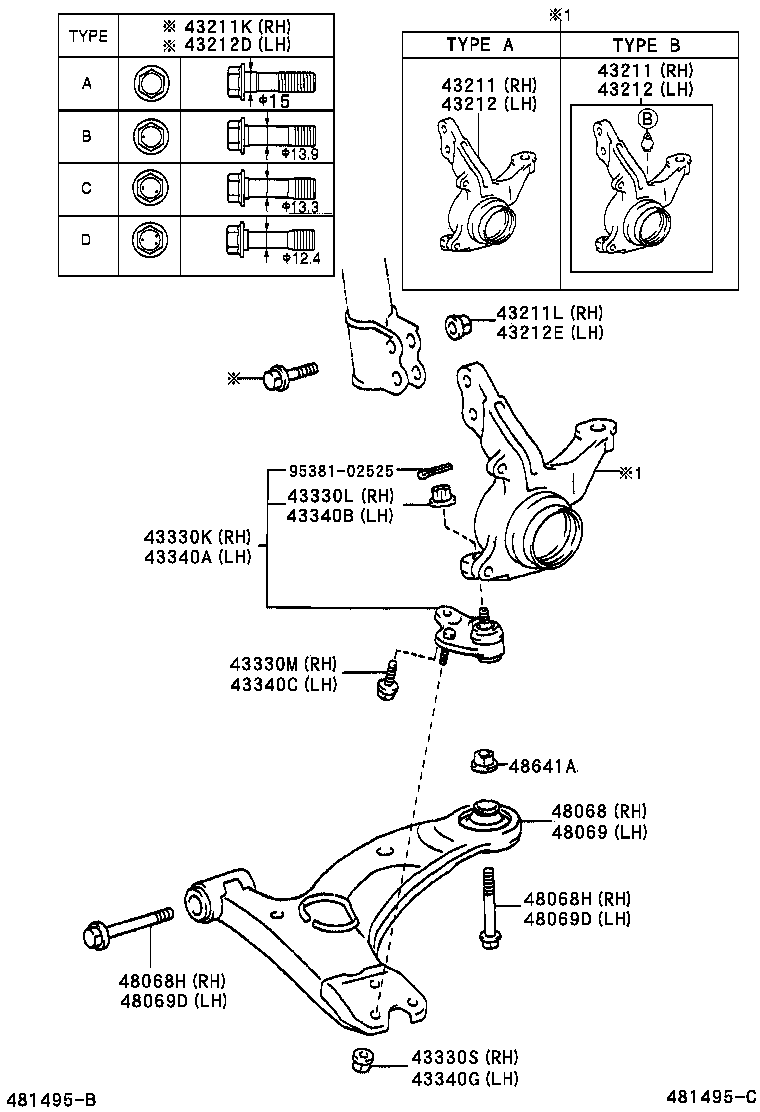 TOYOTA 48068-02080 - Neatkarīgās balstiekārtas svira, Riteņa piekare ps1.lv