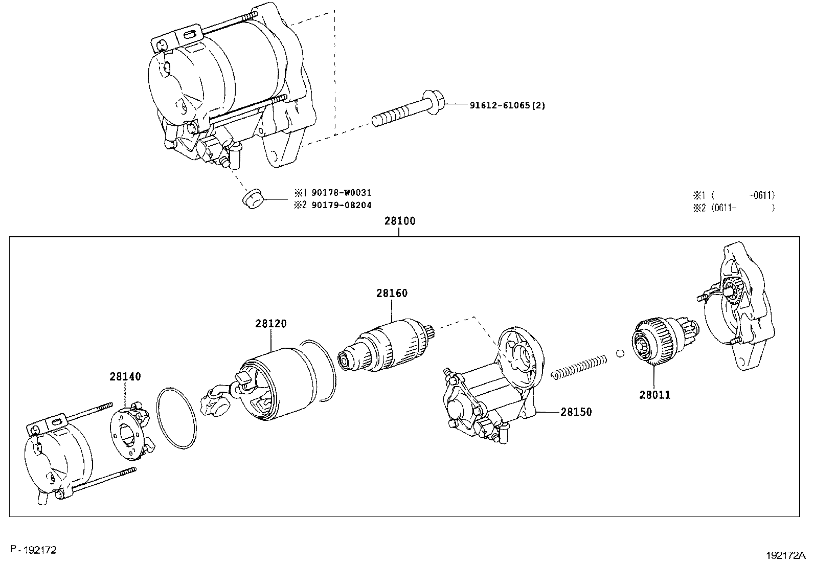 TOYOTA 28160 54380 - Enkurs, Starteris ps1.lv