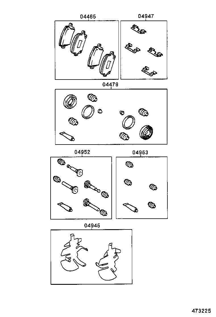 TOYOTA 0447902080 - Remkomplekts, Bremžu suports ps1.lv