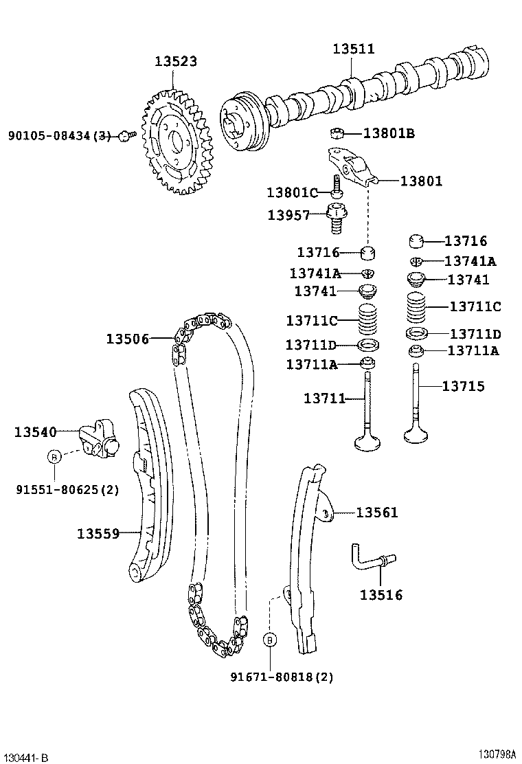 TOYOTA 13523-33021 - Sadales vārpstas piedziņas ķēdes komplekts ps1.lv