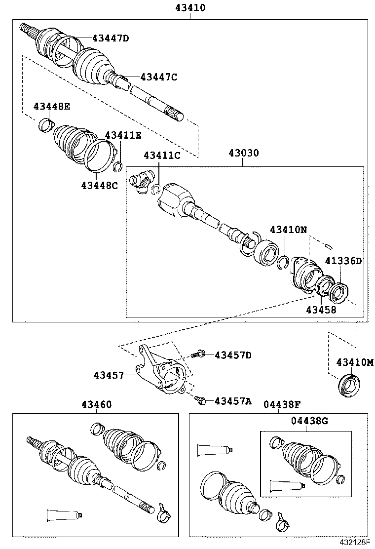 TOYOTA 044280F040 - Putekļusargs, Piedziņas vārpsta ps1.lv