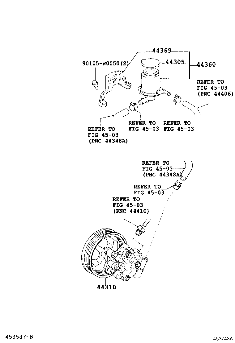 TOYOTA 44310-05100 - Hidrosūknis, Stūres iekārta ps1.lv