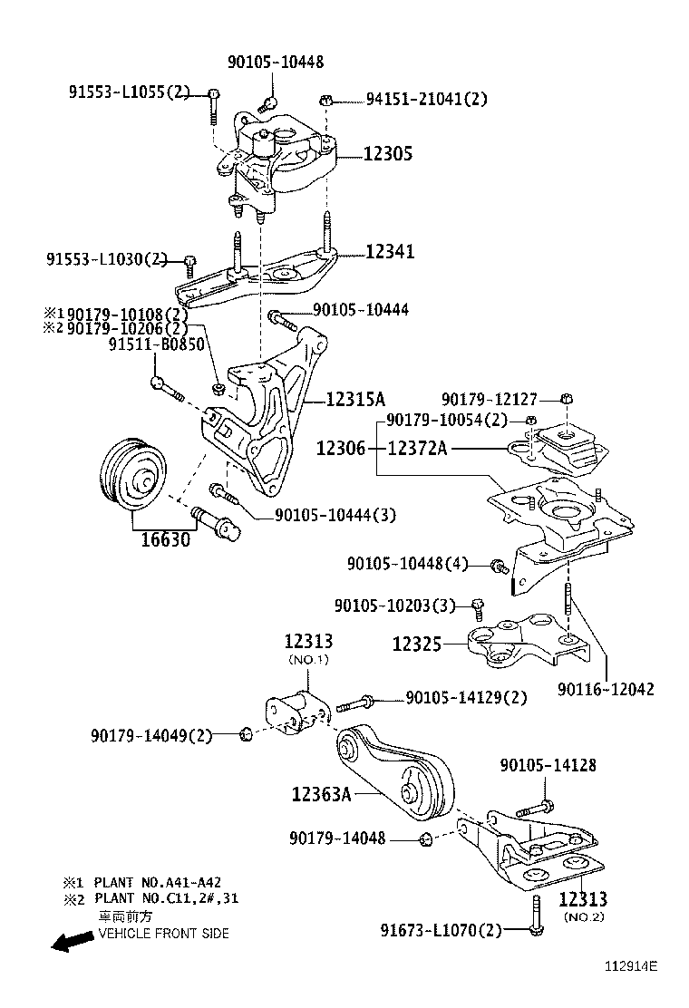 TOYOTA 16630-21020 - Parazīt / Vadrullītis, Ķīļrievu siksna ps1.lv