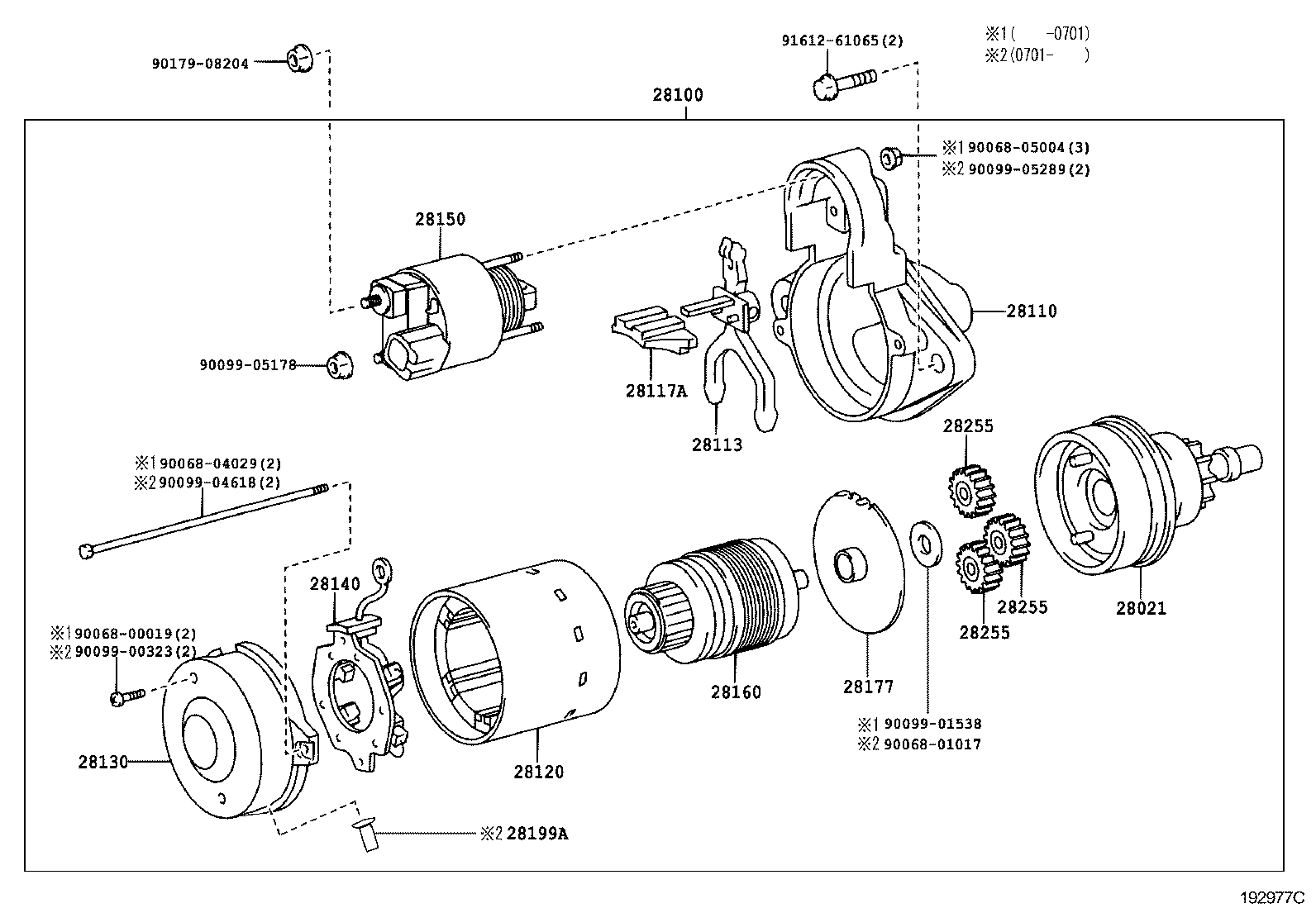 TOYOTA 281000D180 - Starteris ps1.lv