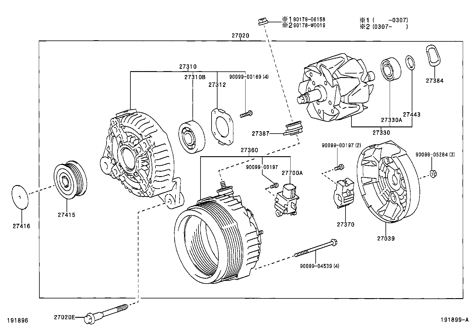 TOYOTA 2706027080 - Ģenerators ps1.lv