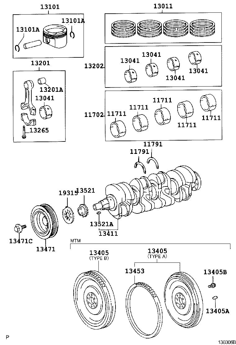 TOYOTA 13470-0D040 - Piedziņas skriemelis, Kloķvārpsta ps1.lv