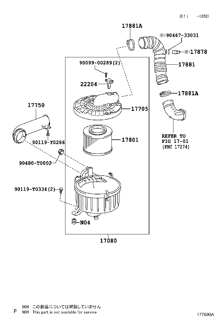 TOYOTA 22204-0L010 - Gaisa masas mērītājs ps1.lv