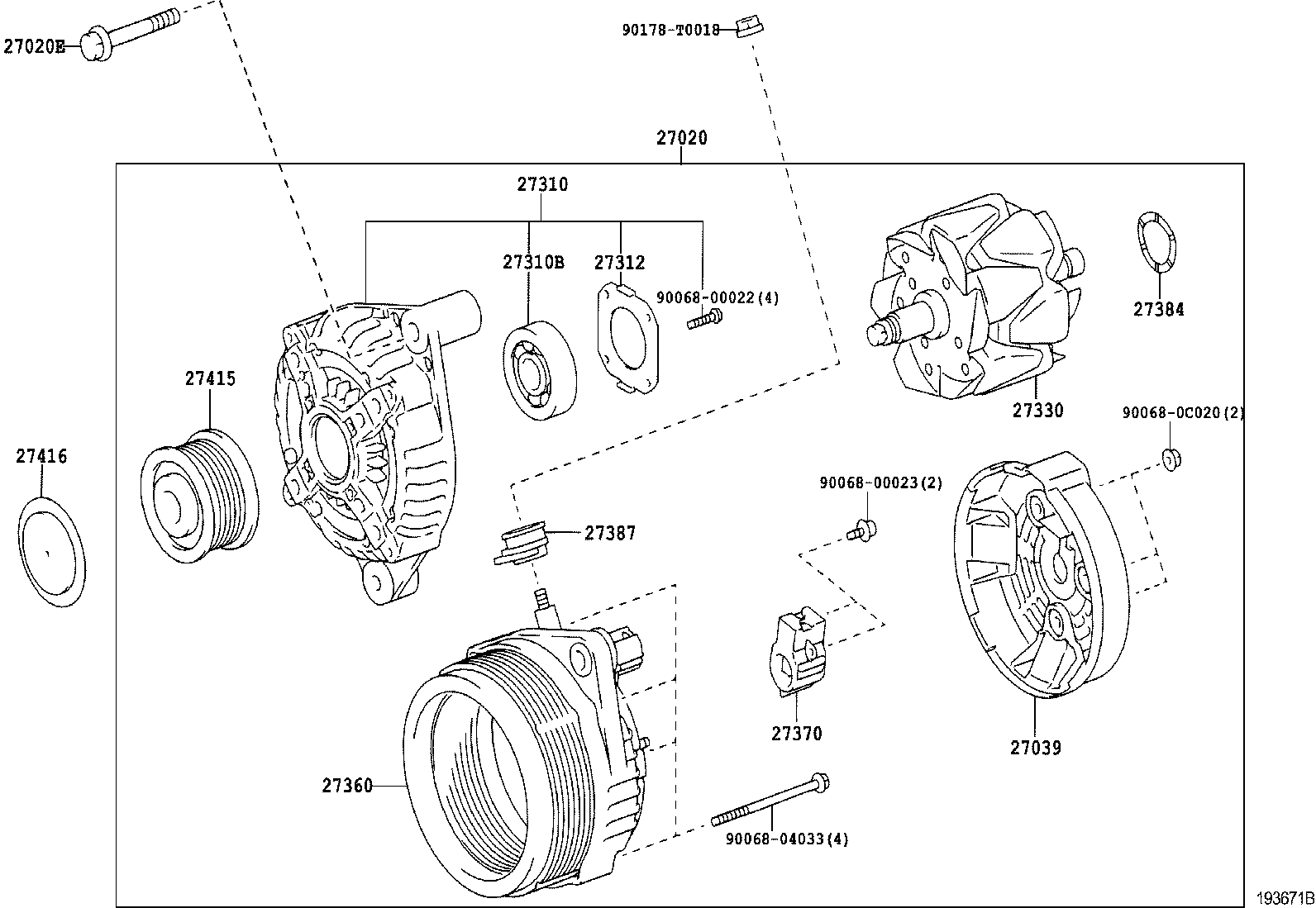 LEXUS 27060-0L022 - Piedziņas skriemelis, Ģenerators ps1.lv