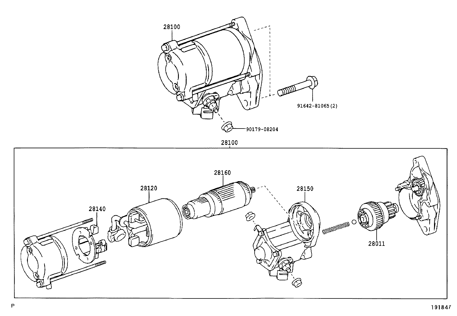 TOYOTA 2810031050 - Starteris ps1.lv