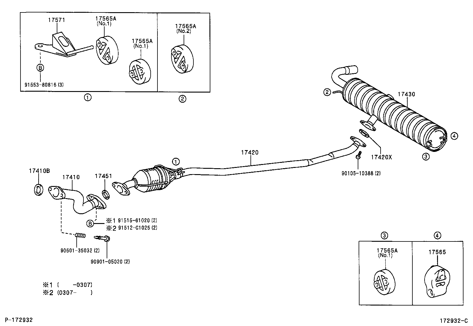 TOYOTA 90917-06073 - Blīvgredzens, Izplūdes caurule ps1.lv