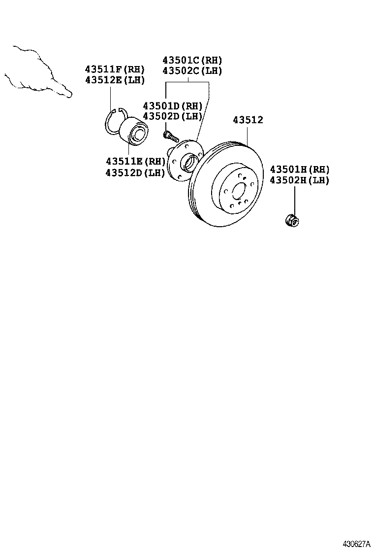 TOYOTA 90369-43009 - Riteņa rumbas gultņa komplekts ps1.lv