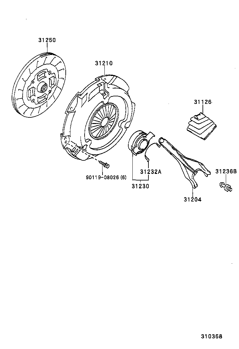 TOYOTA 31210-05040 - Sajūga piespiedējdisks ps1.lv