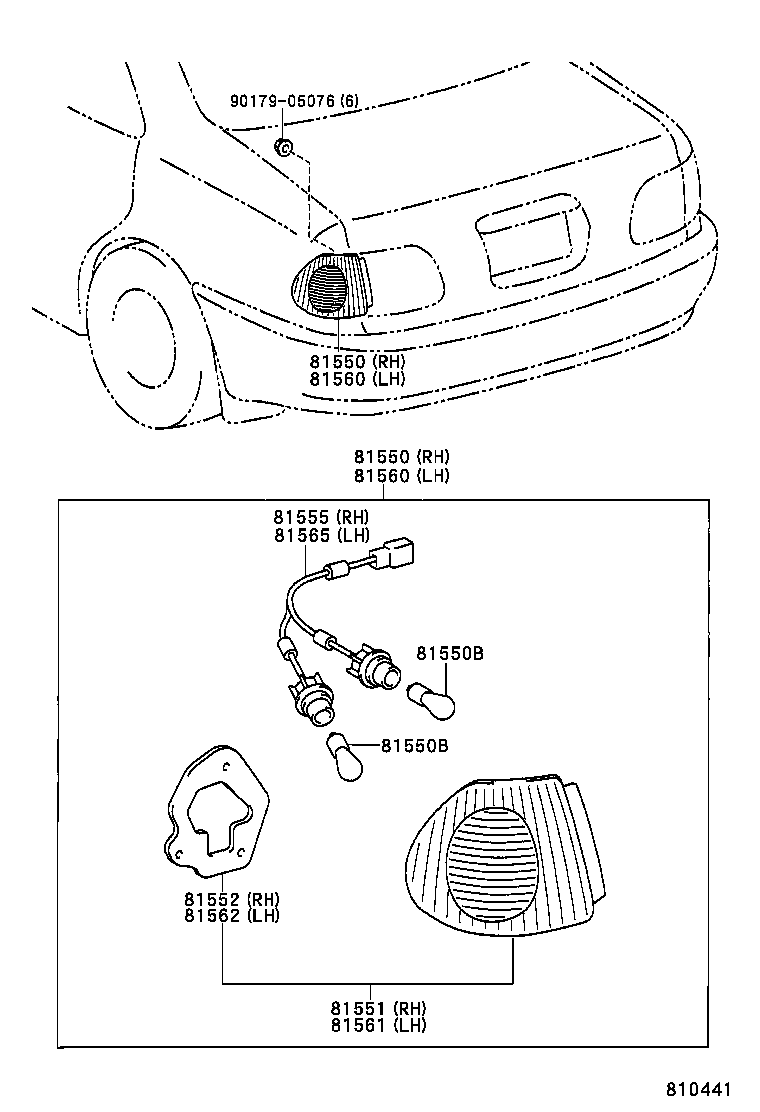 TOYOTA 81550 1E120 - Aizmugurējais lukturis ps1.lv